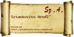 Sztankovits Arnó névjegykártya